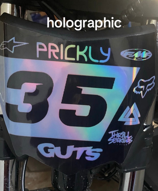 Custom Motocutz style plate decal