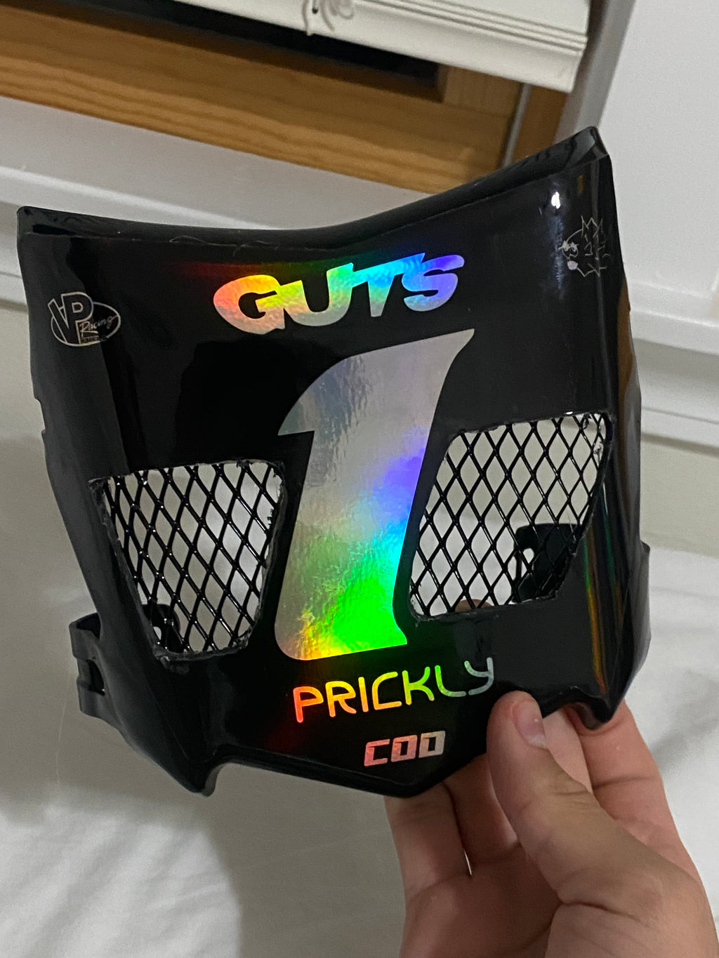 Vented Motocutz style plate with decal