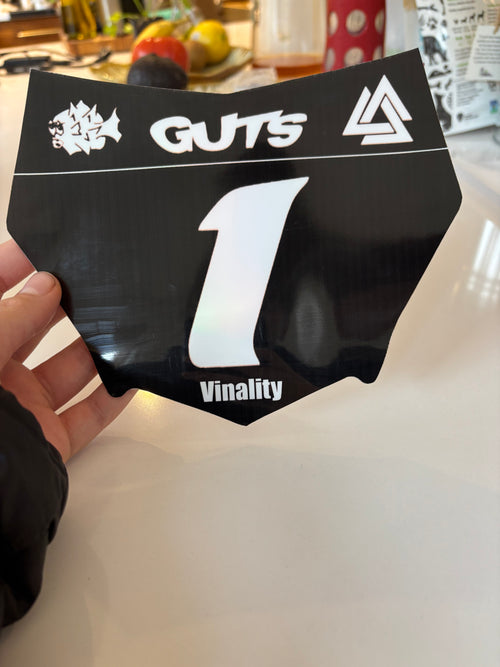 Custom Motocutz style plate decal